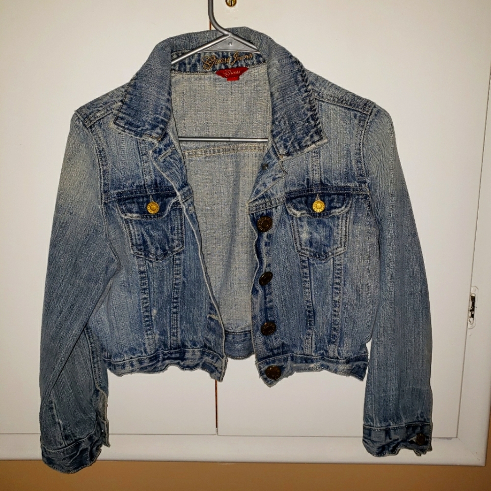 Vintage Guess Crop Jean Jacket